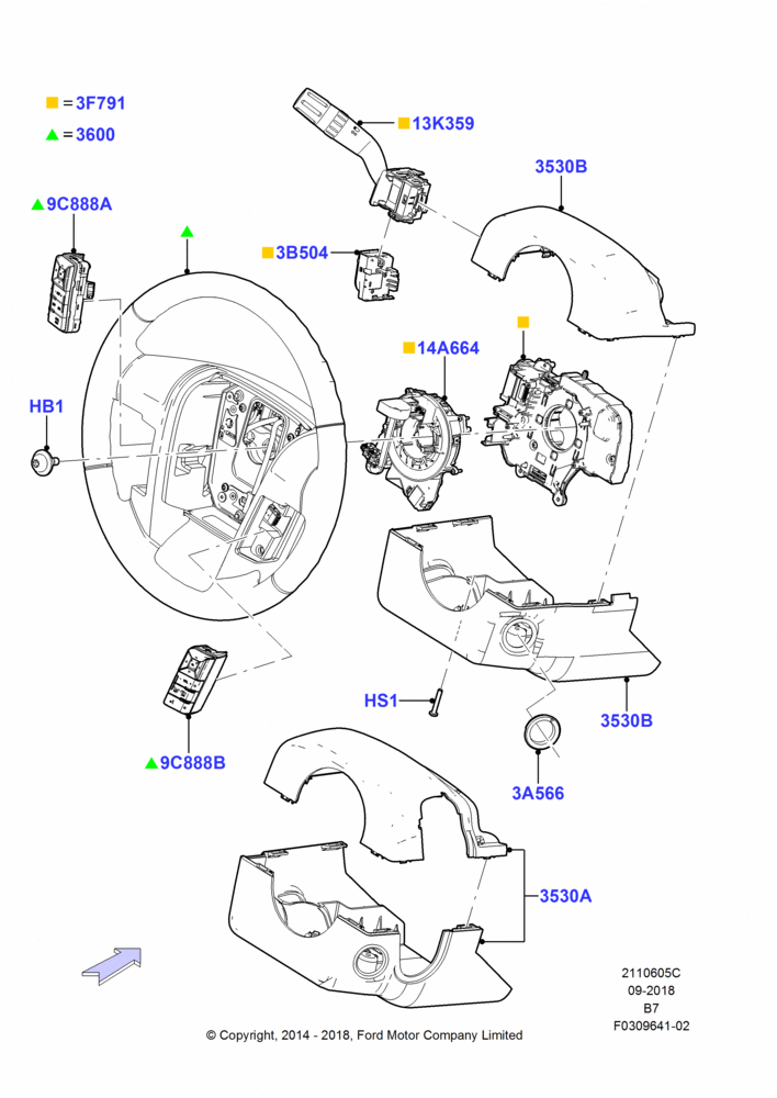 05C - Steering Wheel; 11/AUG/2014-30/JUN/2017