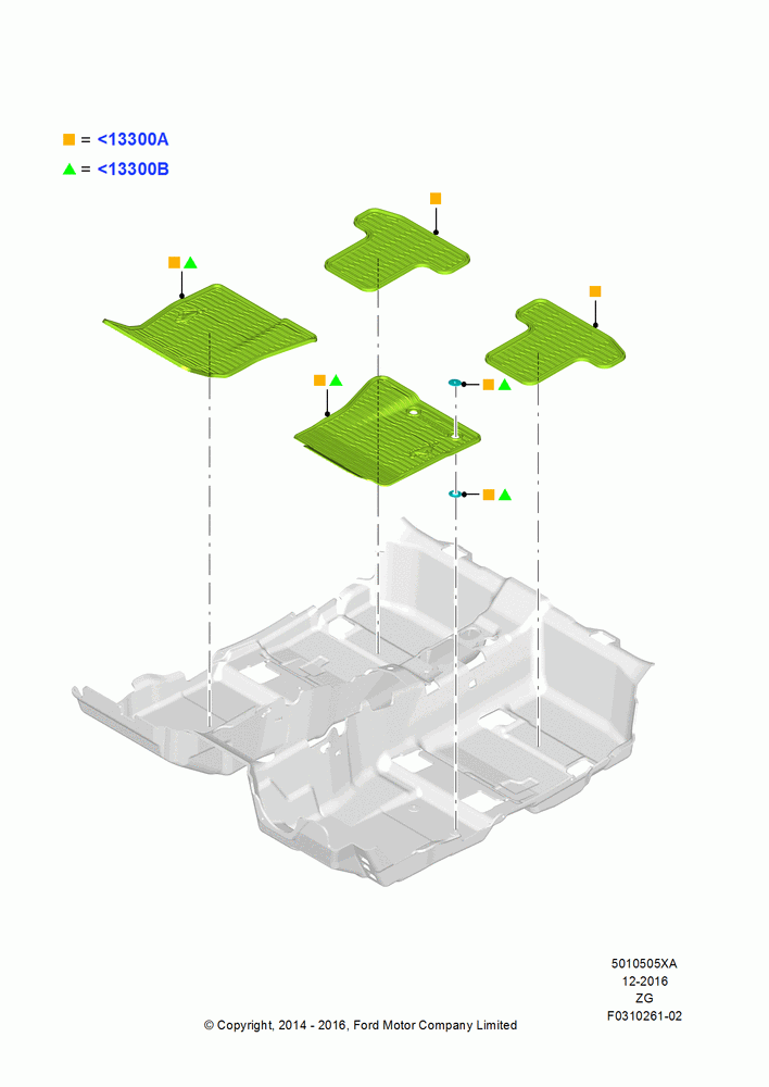 05XA - Floor Trim, North American Markets, Accessory; 18/AUG/2014-02/JUN/2016