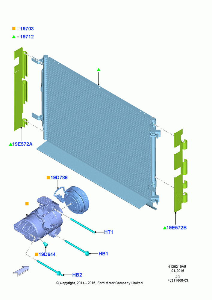 10AB - Air Conditioning Condensr/Compressr, 3.7L 4V PFI V6 NA Gas, North American Markets; 18/AUG/2014