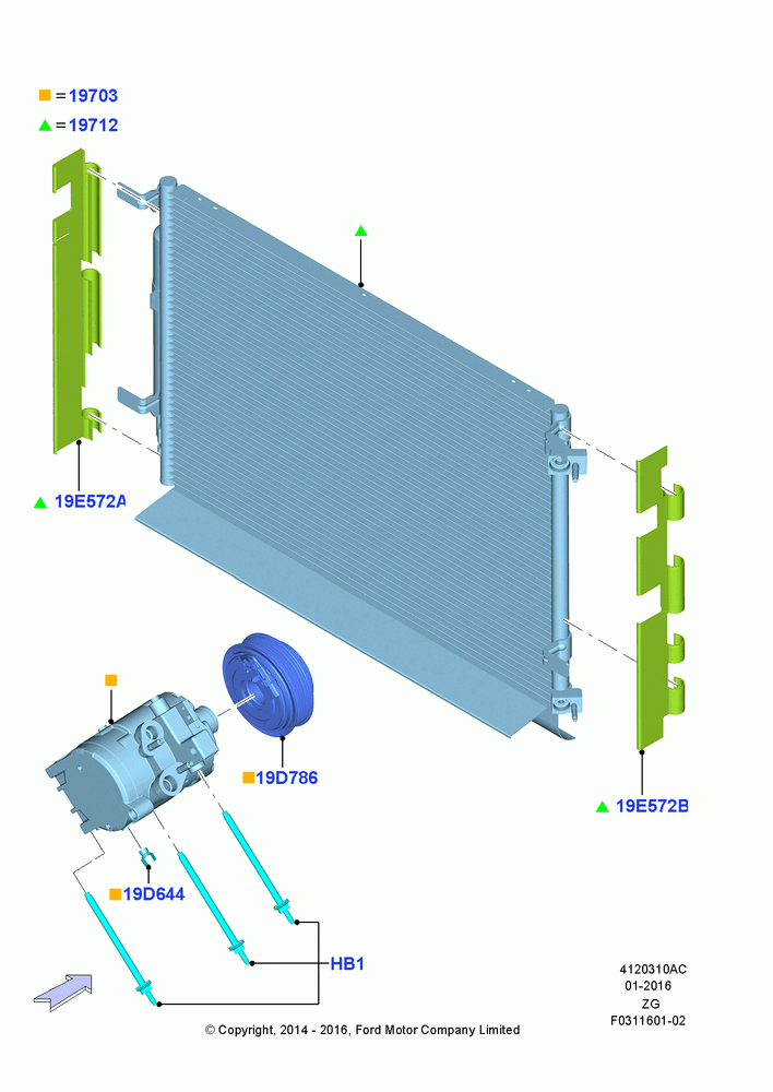 10AC - Air Conditioning Condensr/Compressr, MOD 5.0L-4V DOHC SEFI NA, North American Markets; 18/AUG/2014-02/OCT/2017