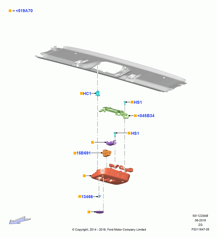 20AB - Console - Overhead, Convertible, North American Markets; 29/SEP/2014