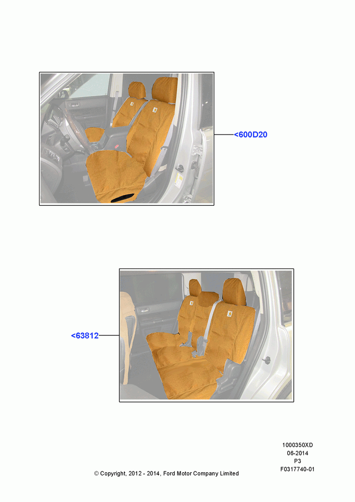 50XD - Accessory Front & Rear Seat Covers, Accessory, With Carharrt Logo; 29/FEB/2012