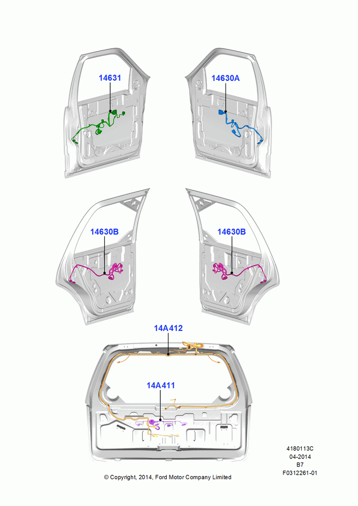 13C - Wiring - Body Closures; 11/AUG/2014-30/JUN/2017