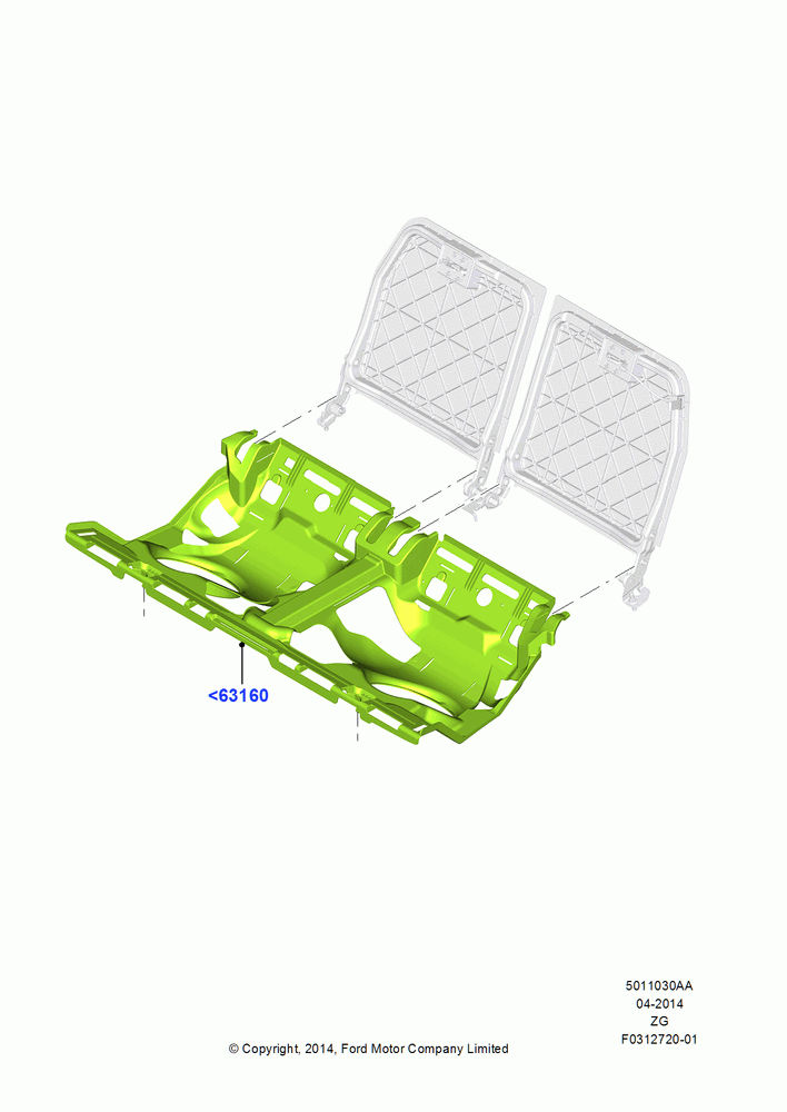 30AA - Rear Seat Base, Coupe, Less Special Equipment Package, North American Markets; 18/AUG/2014