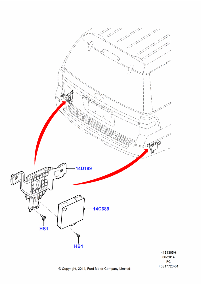 05H - Parking Distance Control, With Blind Spot Monitoring; 11/AUG/2014-30/JUN/2017