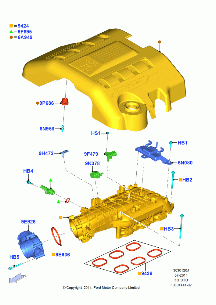 20J - Intake Manifold, 3.5L V6 GTDI; 20/OCT/2014-26/SEP/2016