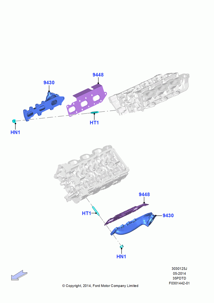 Exhaust Manifold, 3.5L V6 GTDI