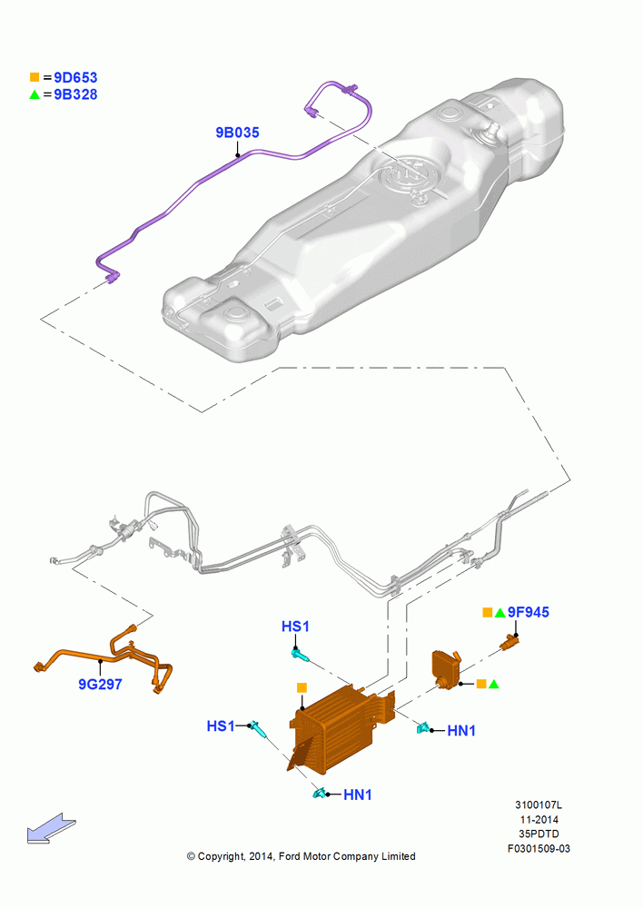 07L - Fuel Vapour System, 3.5L V6 GTDI; 20/OCT/2014-26/SEP/2016