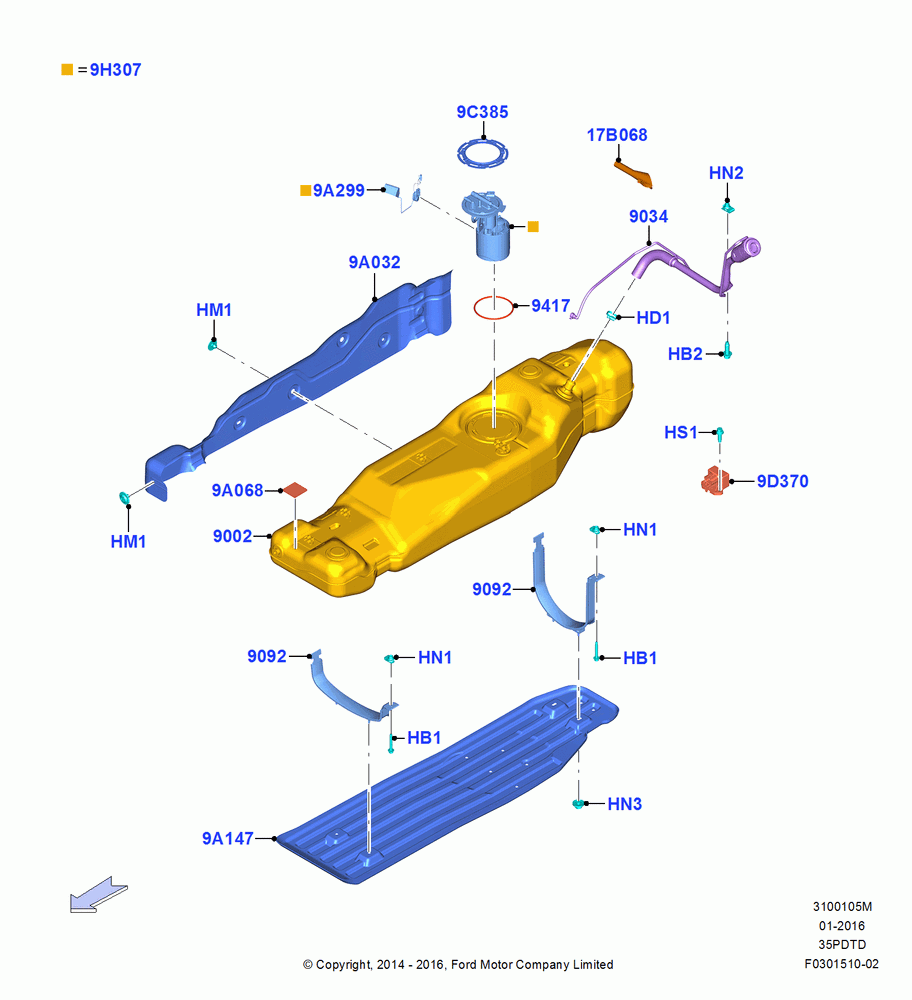05M - Fuel Tank, 3.5L V6 GTDI; 20/OCT/2014