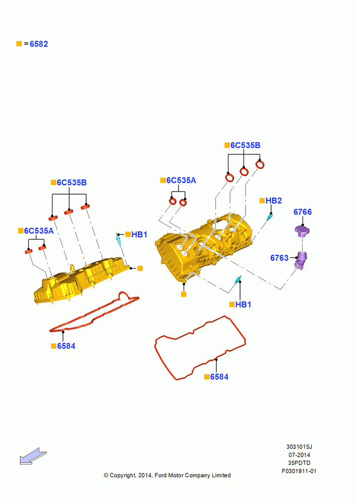 15J - Cylinder Head Cover, 3.5L V6 GTDI; 20/OCT/2014-26/SEP/2016