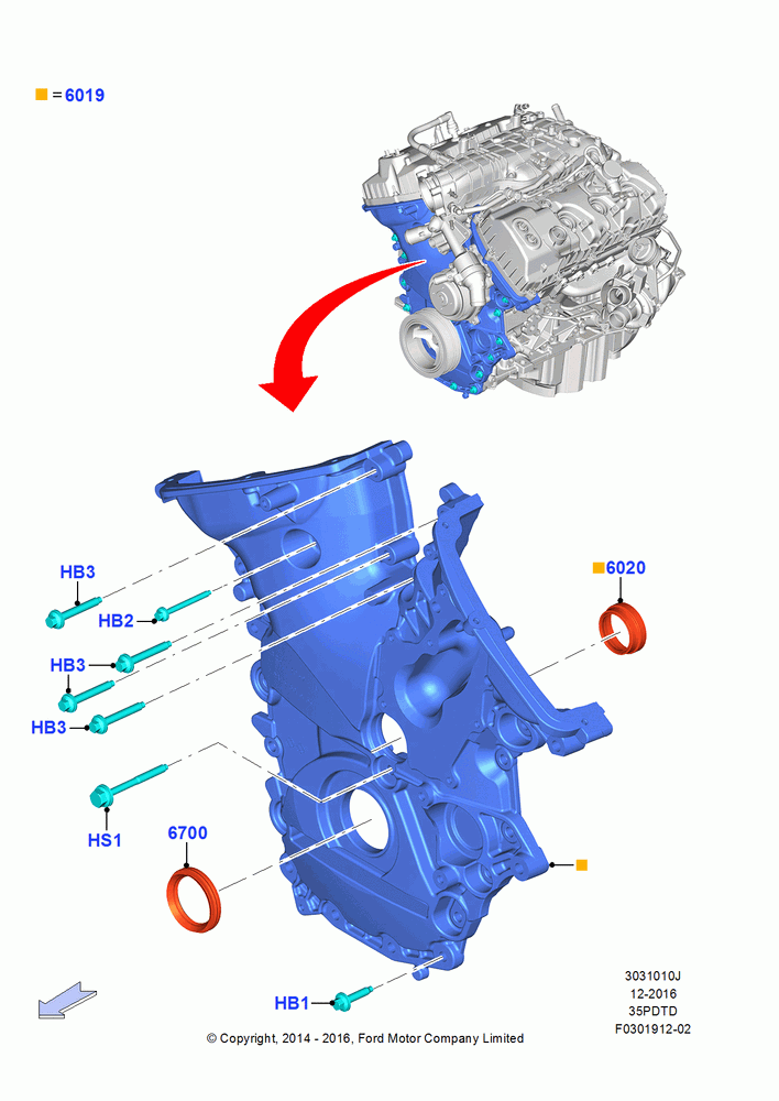 Timing Gear Covers, 3.5L V6 GTDI