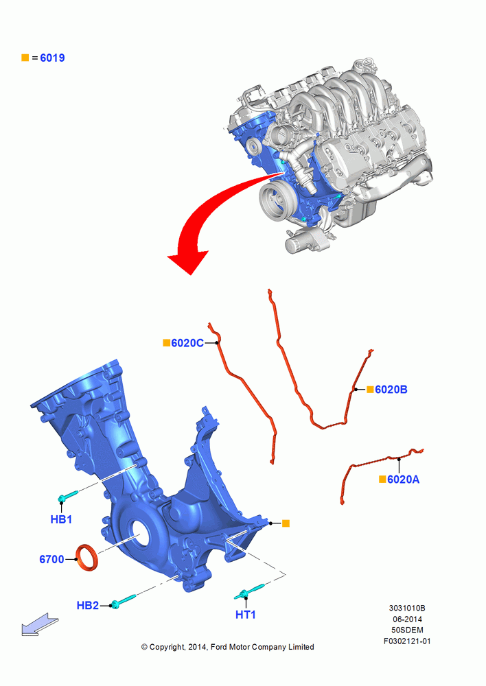Timing Gear Covers, MOD 5.0L-4V DOHC SEFI NA