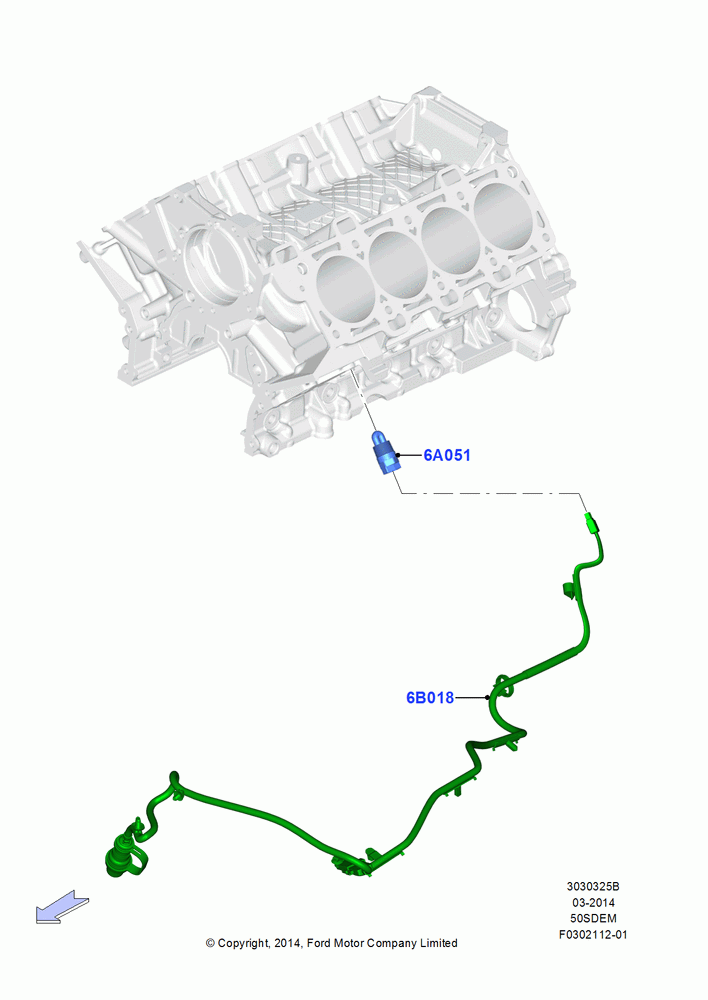 Engine Heater, MOD 5.0L-4V DOHC SEFI NA