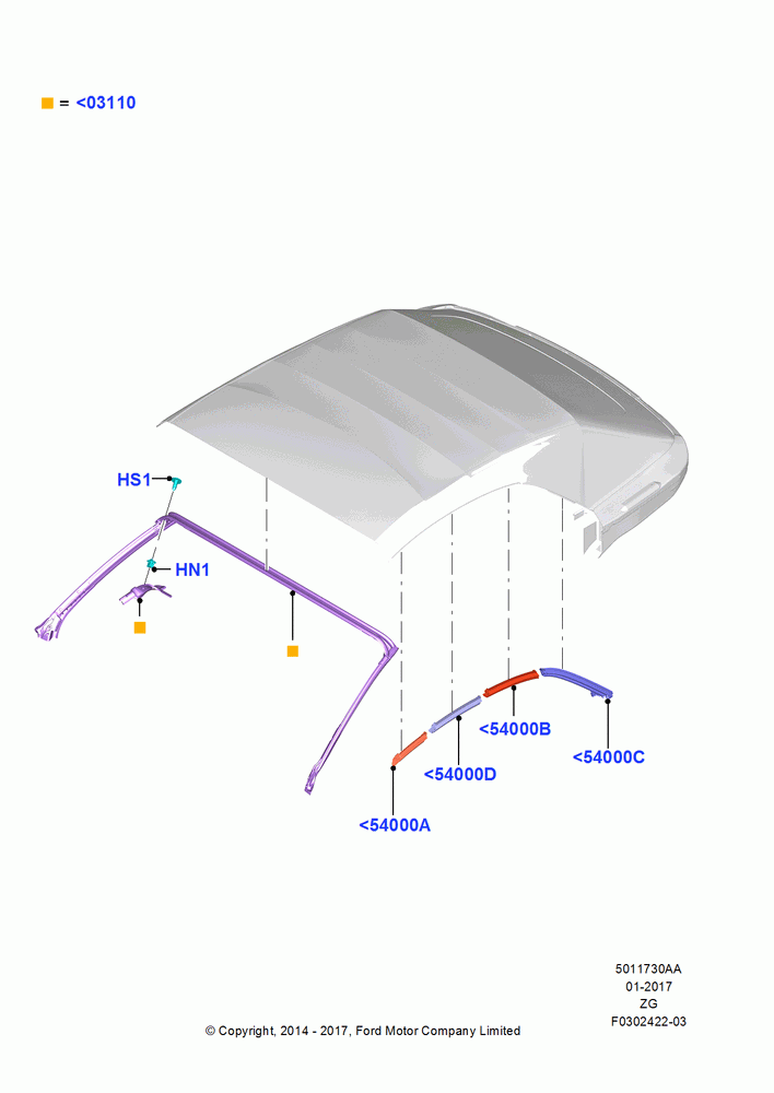 30AA - Soft Top Seals, Convertible; 29/SEP/2014
