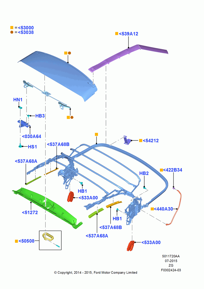 20AA - Soft Top Frame, Convertible; 29/SEP/2014