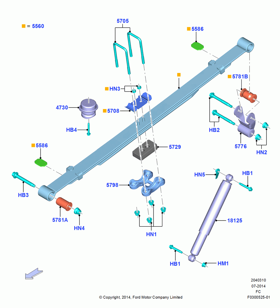 10A - Rear Springs and Shock Absorbers, Lariat, Limited, XL, XLT, Premium Version, King Ranch Version; 20/OCT/2014