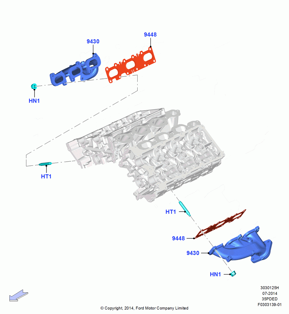Exhaust Manifold, 3.5L Cyclone V6 Petrol TIVCT