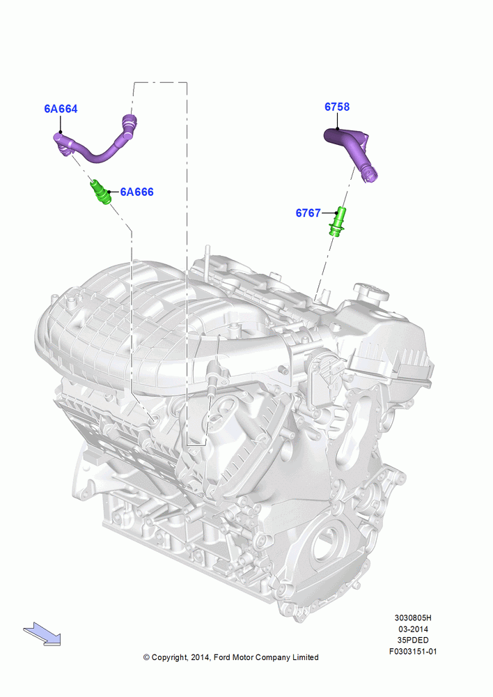05H - Emission Control - Crankcase, 3.5L Cyclone V6 Petrol TIVCT; 20/OCT/2014-17/JUL/2017