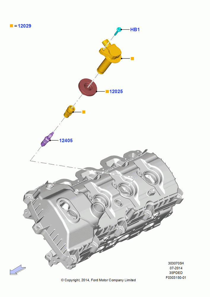 05H - Ignition Coil and Wires/Spark Plugs, 3.5L Cyclone V6 Petrol TIVCT; 20/OCT/2014-17/JUL/2017