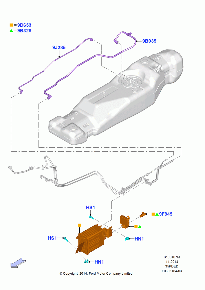 07M - Fuel Vapour System, 3.5L Cyclone V6 Petrol TIVCT; 20/OCT/2014-17/JUL/2017
