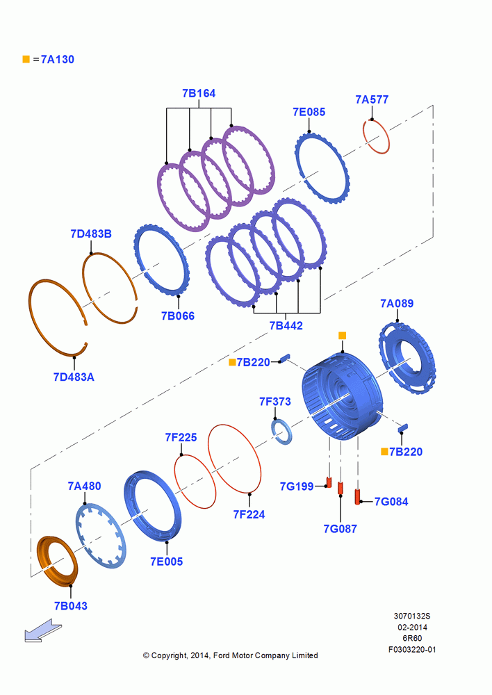 32S - Intermediate Clutch and Components, 3.5L Cyclone V6 Petrol TIVCT, 6 Speed Automatic Trans (6R80), 3.3L Duratec; 20/OCT/2014