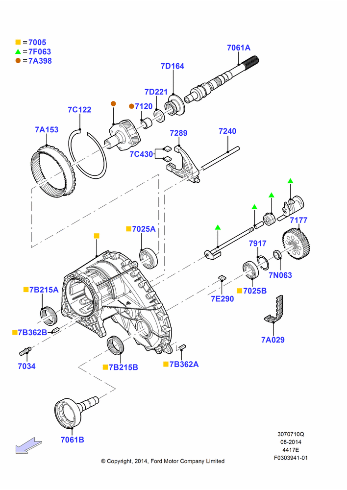 10Q - Transfer Drive Components, 4X4 2 Speed Transfer Case With Tod, FRONT; 20/OCT/2014