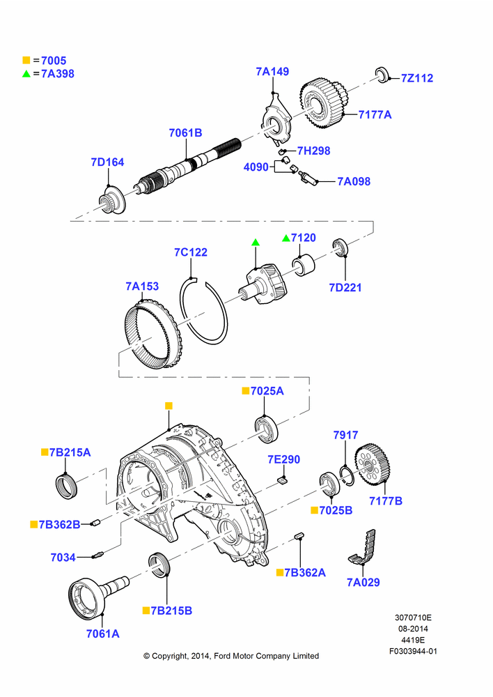 10E - Transfer Drive Components, With Electric Transfer Case, FRONT; 20/OCT/2014