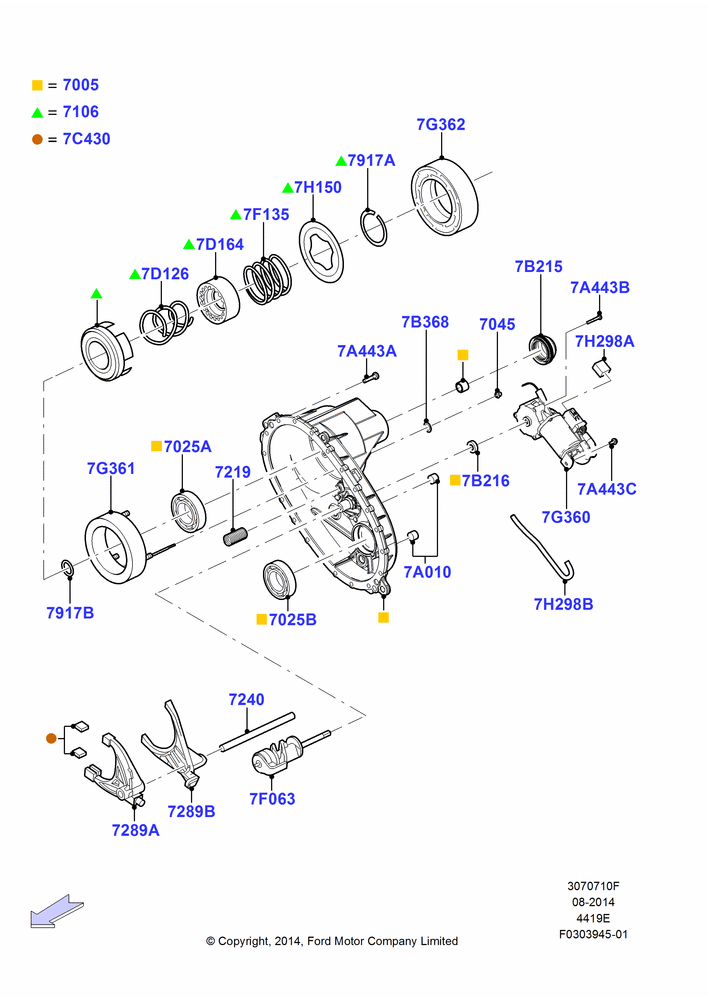 10F - Transfer Drive Components, With Electric Transfer Case, Rear; 20/OCT/2014
