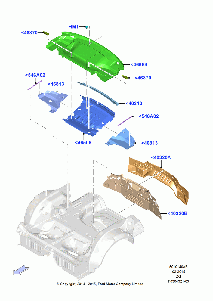 40AB - Rear Panels and Rear Package Tray, Convertible; 29/SEP/2014