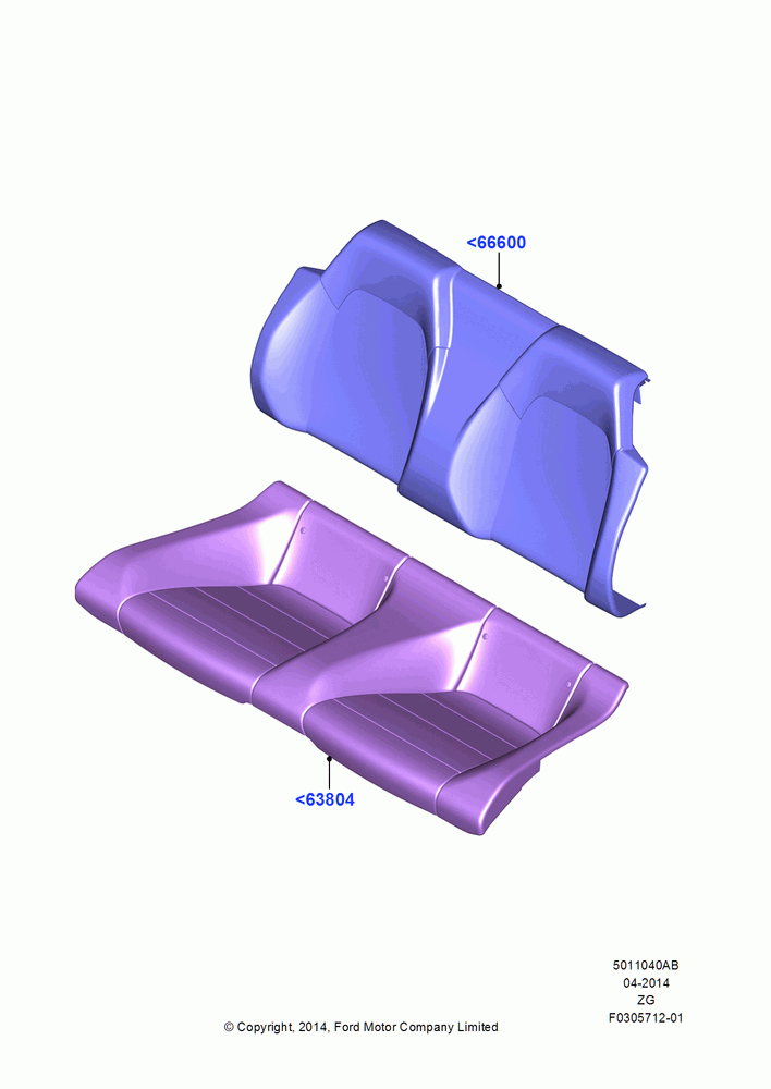 40AB - Rear Seat Covers, Convertible, North American Markets; 29/SEP/2014
