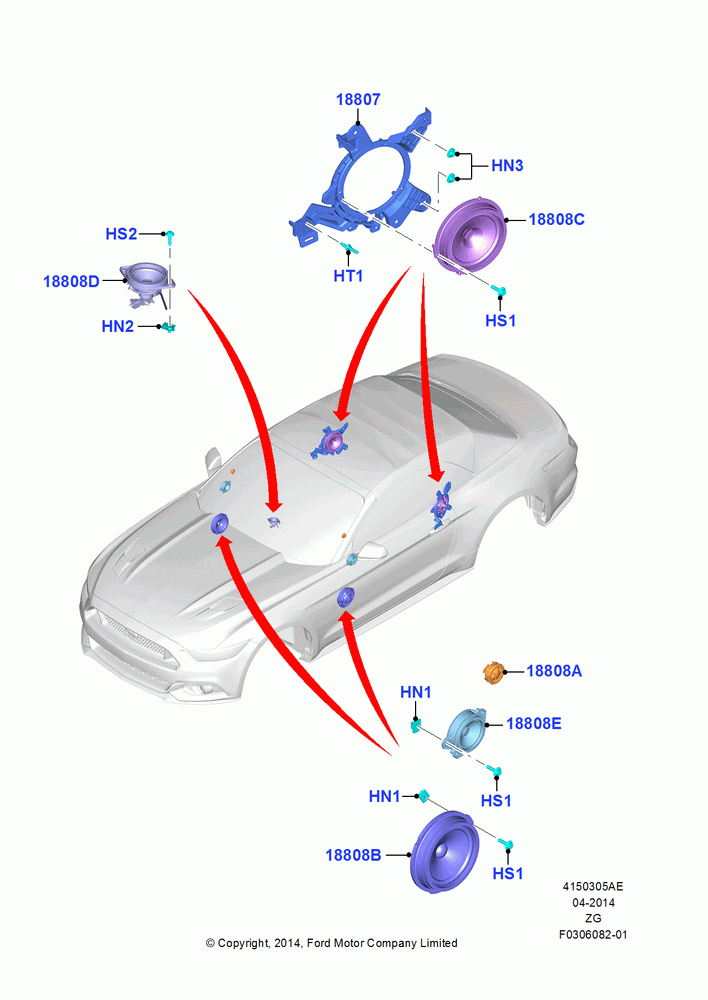 05AE - Speakers, Convertible, Midline Sound System; 29/SEP/2014