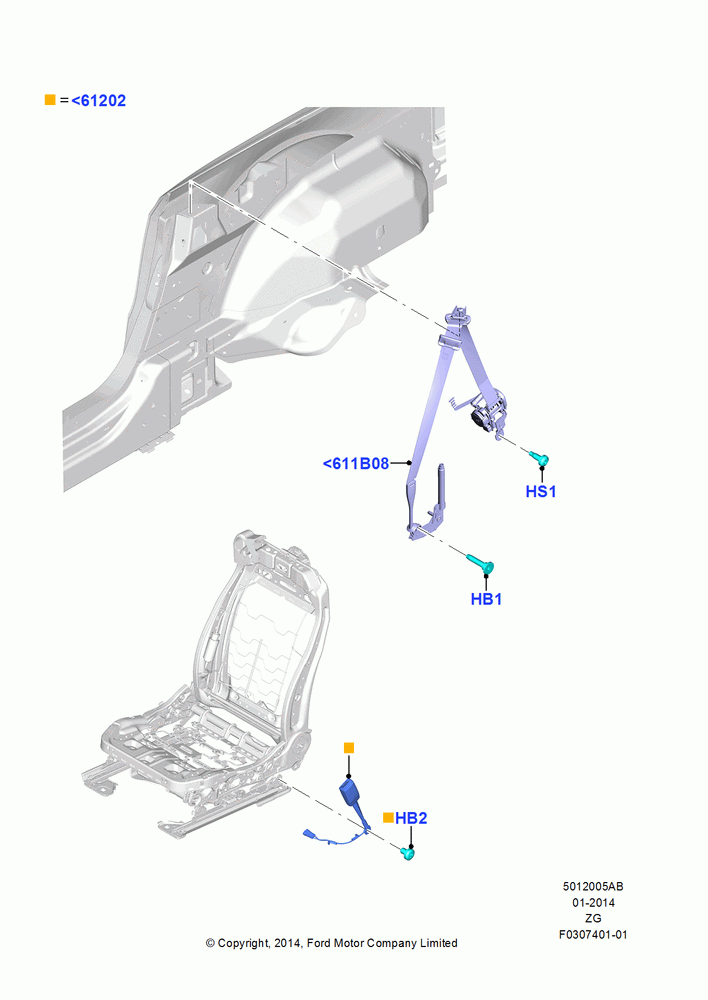 05AB - Front Seat Belts, Convertible; 29/SEP/2014-02/OCT/2017