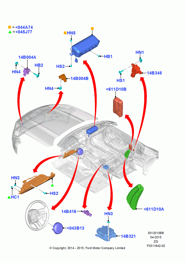 15BB - Airbag System, Convertible; 29/SEP/2014-02/OCT/2017