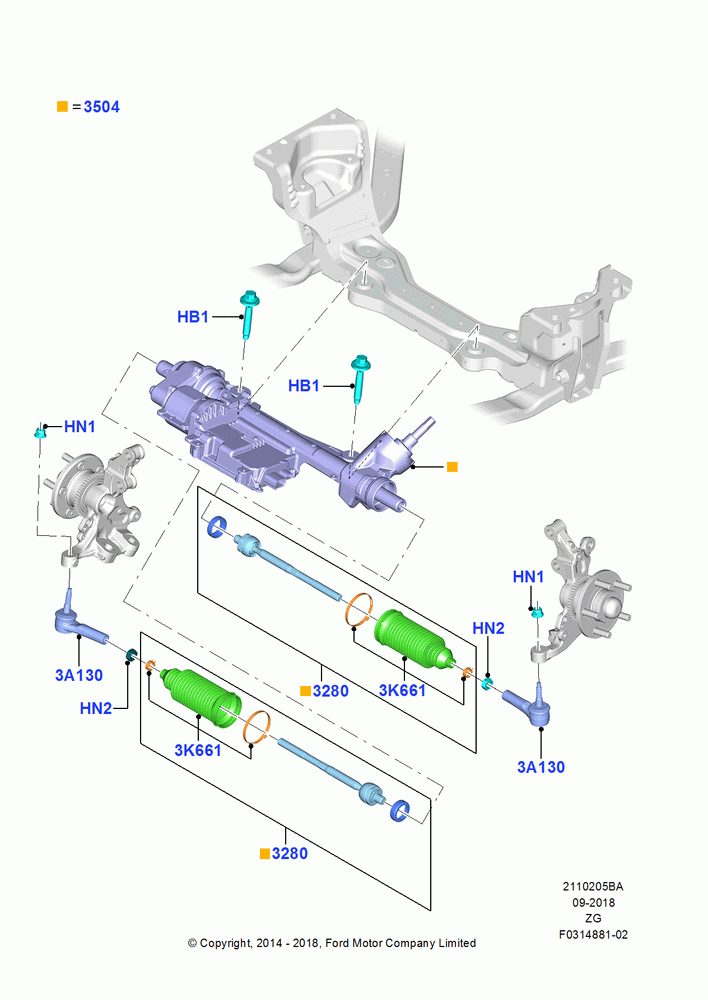 Steering Gear, RHD RWD