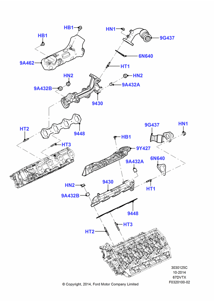 Exhaust Manifold, 6.7L 4V V8 T/C Diesel