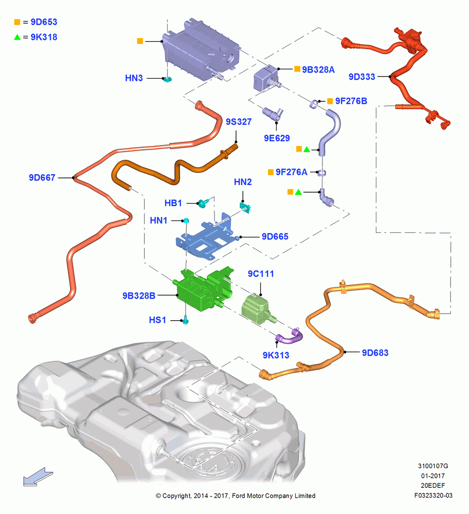 07G - Fuel Vapour System, 2.0L Duratec Hybrid (130kW), Gas/Electric Hybrid; 14/SEP/2014-04/APR/2016
