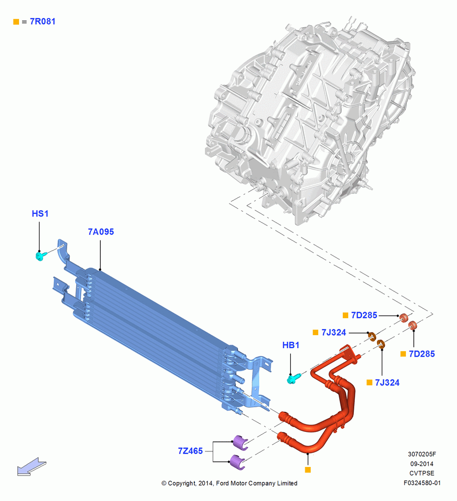 05F - Transmission Cooling Systems, Gas/Electric Hybrid, ECVT Auto Trans Power Split; 23/JUL/2012-26/APR/2018