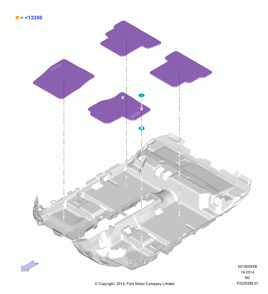 05XB - Floor Trim, Accessory; 04/SEP/2014-15/JUN/2015