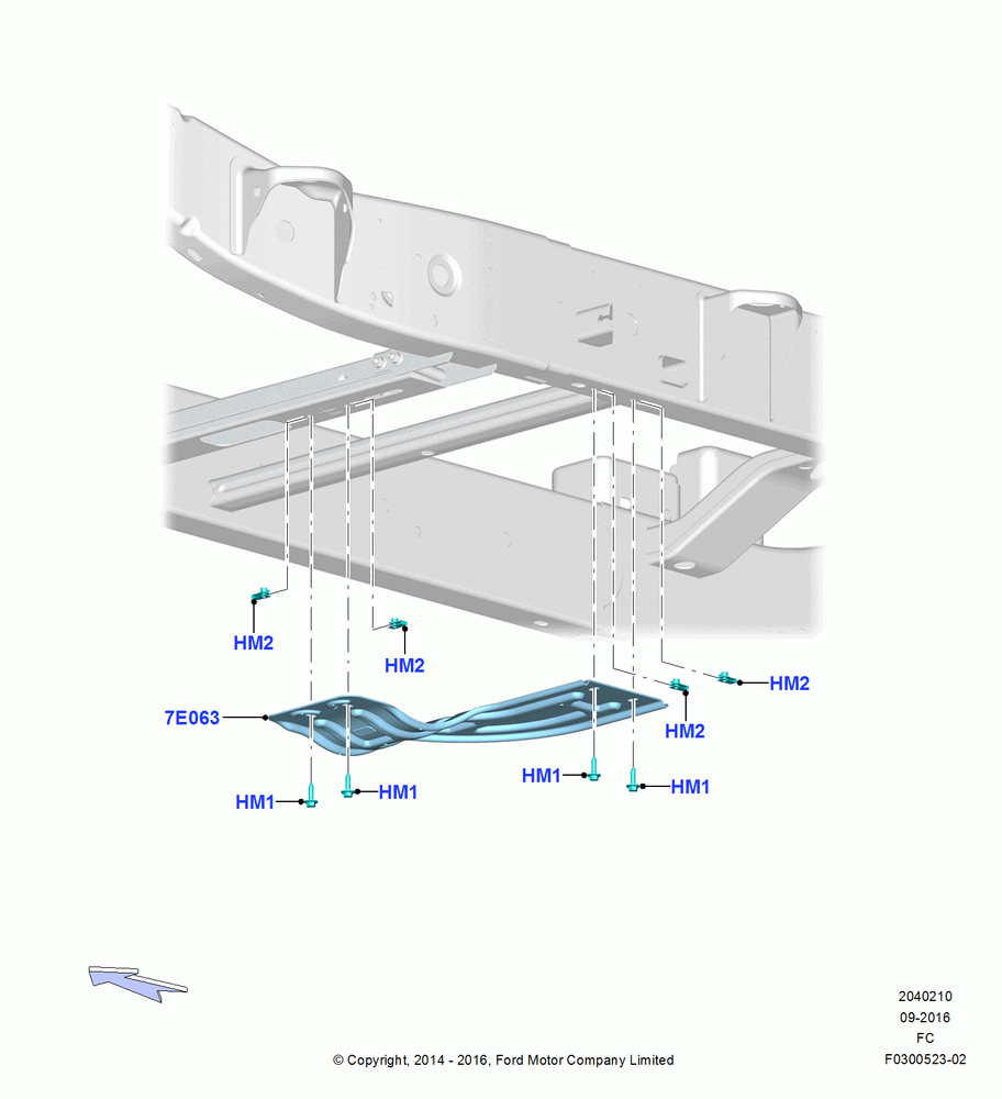 10 - Rear Cross Member & Stabilizer Bar, With Skid Plates; 20/OCT/2014