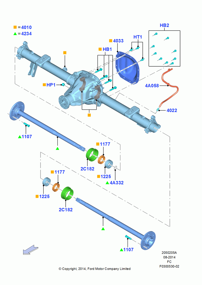05A - Rear Axle, With 8.8 Axle; 20/OCT/2014
