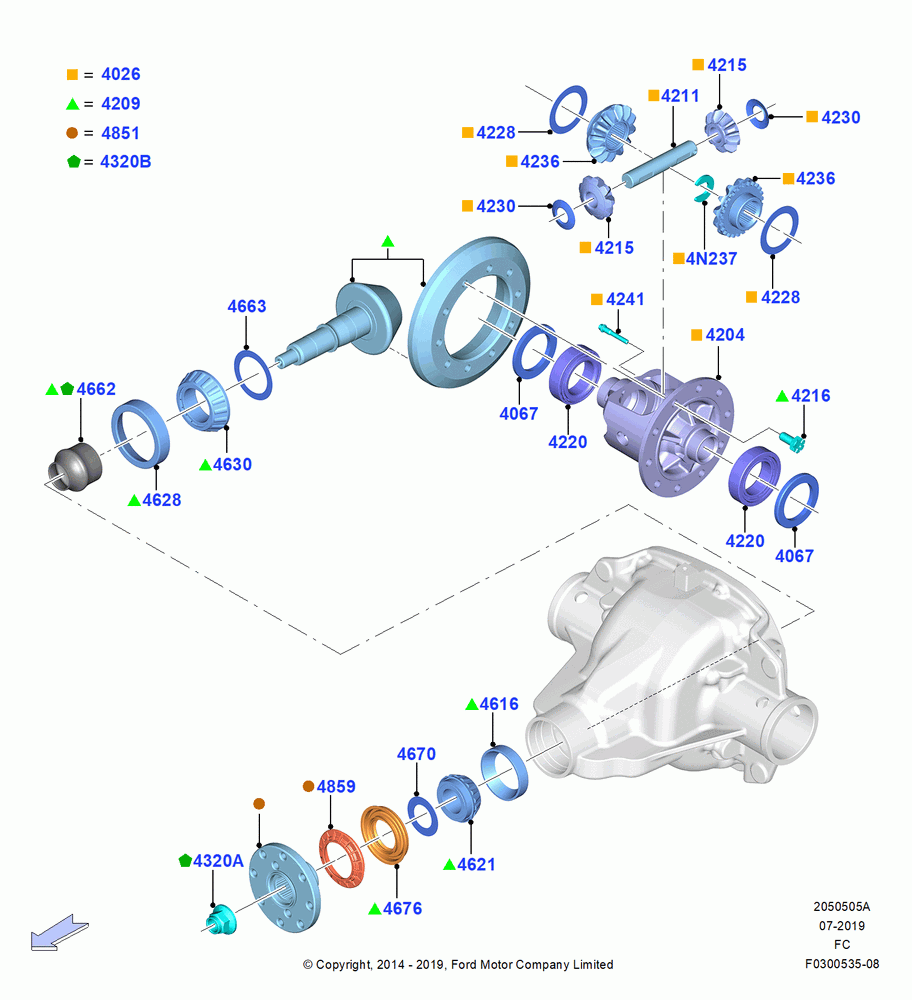 05A - Components - Rear Axle Diff & Carr., Rear Axle Less Limited Slip Diff, With 8.8 Axle; 20/OCT/2014