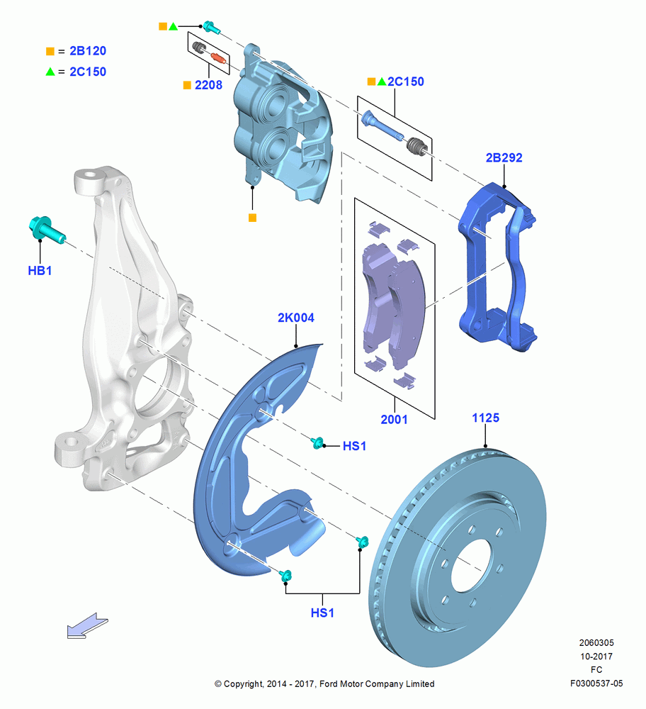 05A - Front Brake Discs and Calipers; 20/OCT/2014-26/FEB/2018
