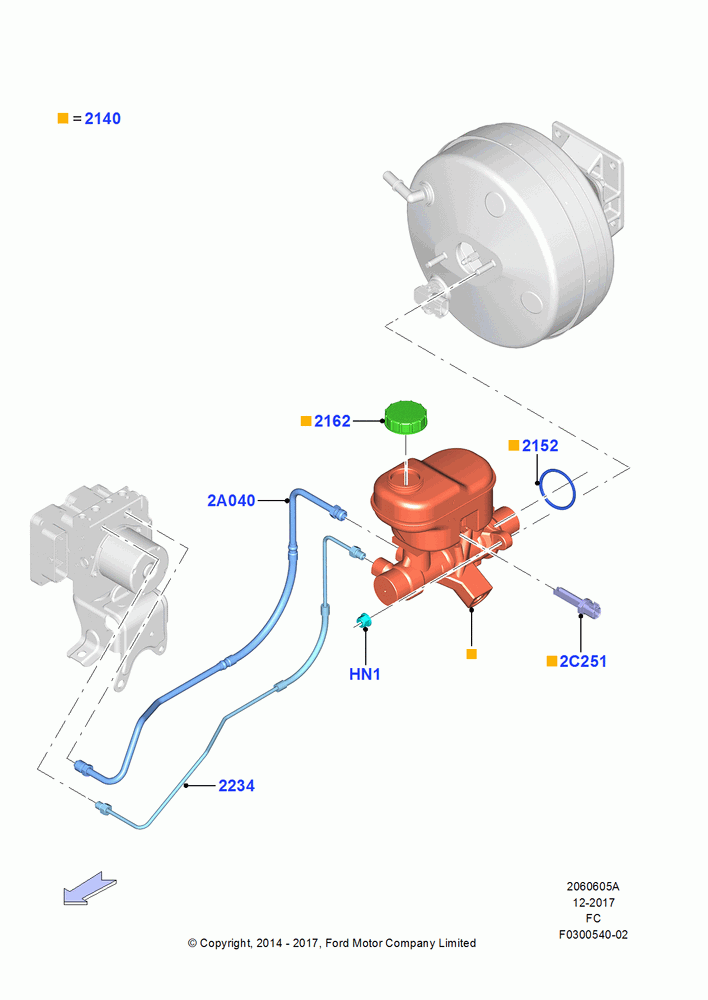 Master Cylinder - Brake System, With Mechanical Parking Brake