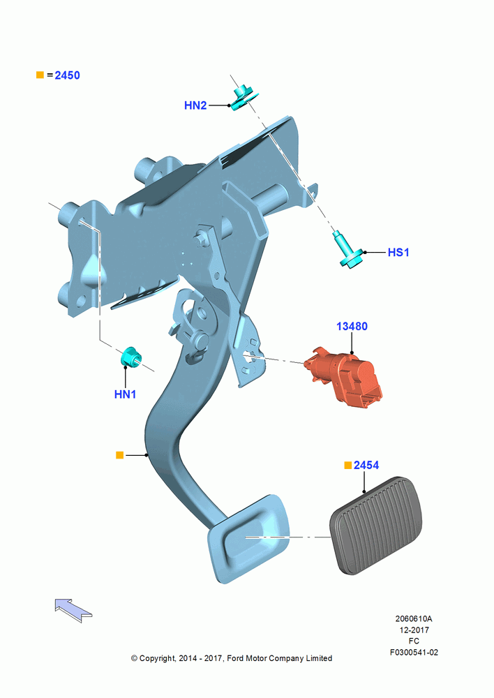 10A - Brake and Clutch Controls, With Fixed Foot Pedals; 20/OCT/2014