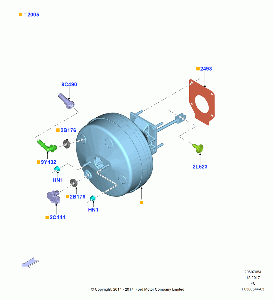 05A - Brake Booster; 20/OCT/2014-17/JUL/2017