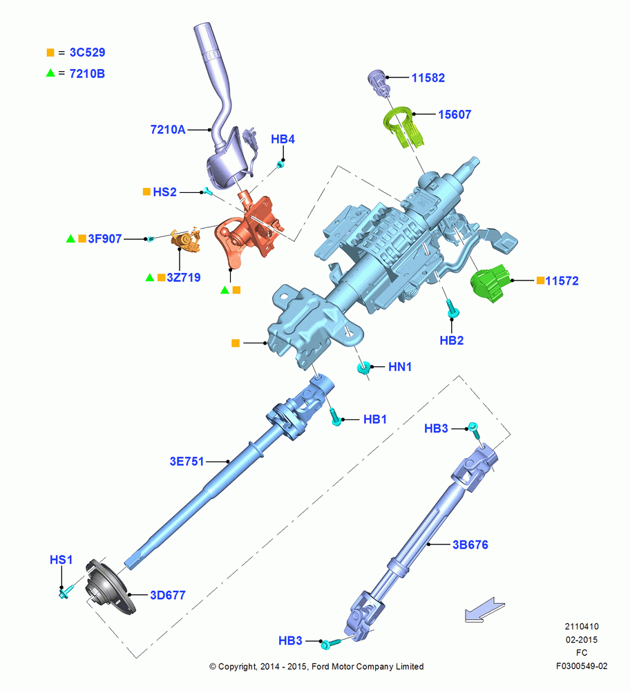 10 - Steering Column And Gear Shift, Column Shift; 20/OCT/2014