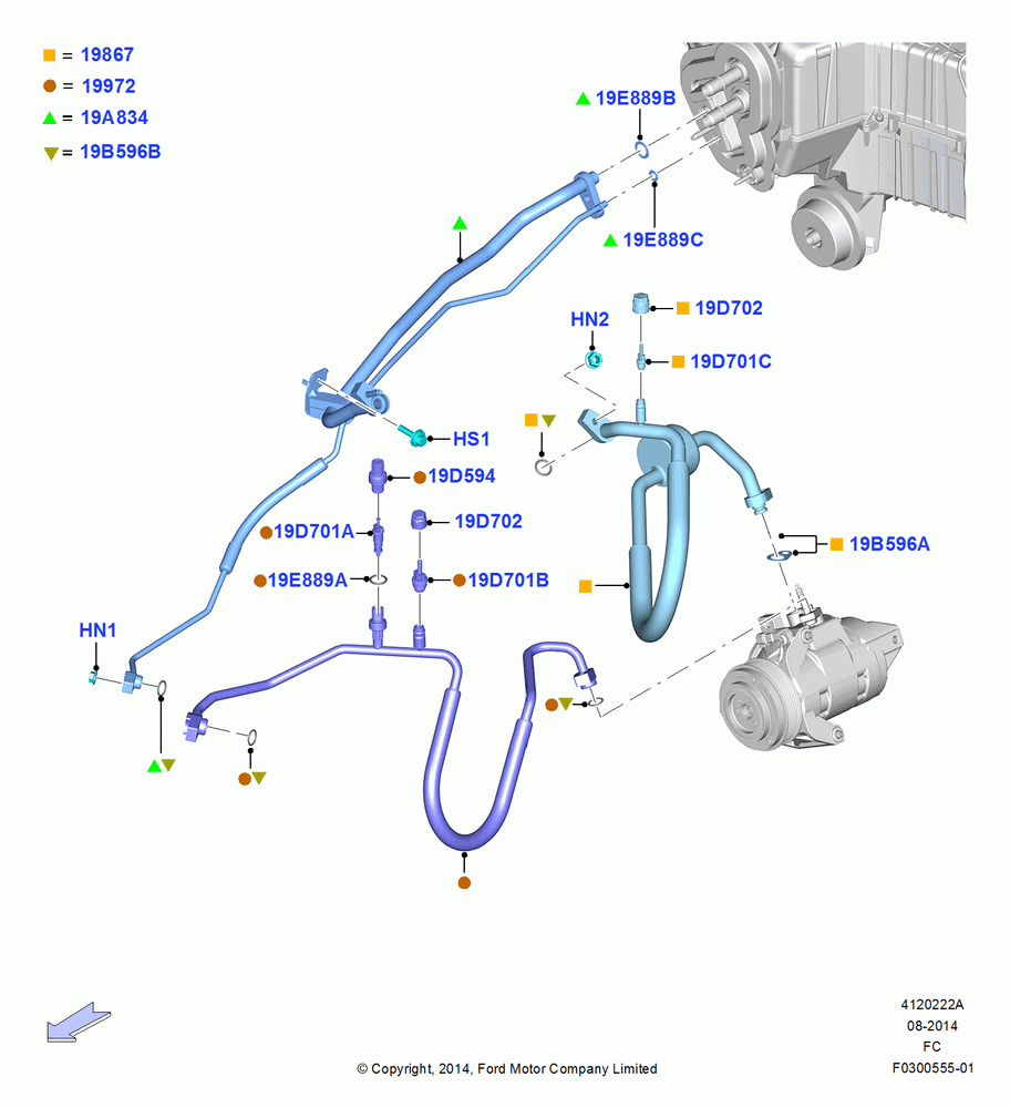 22A - Air Conditioning System, 2.7L DOHC 4V DI GT V6 GAS/FFV; 20/OCT/2014-17/JUL/2017