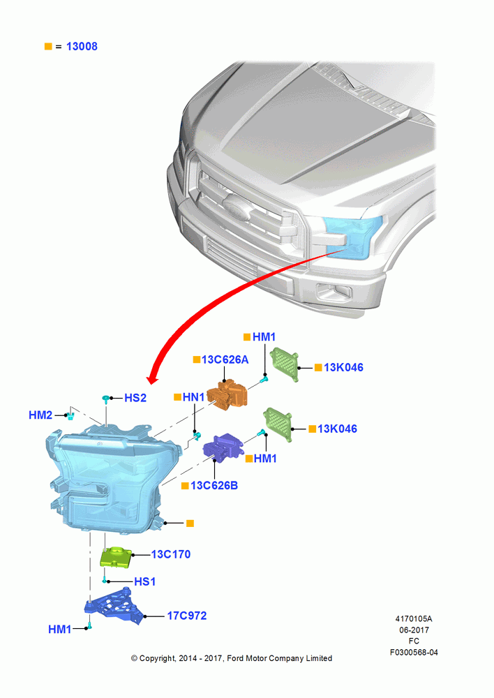 05A - Headlamps and Front Flasher Lamps, Headlamps - Fixed DSS (LED); 20/OCT/2014-12/AUG/2015