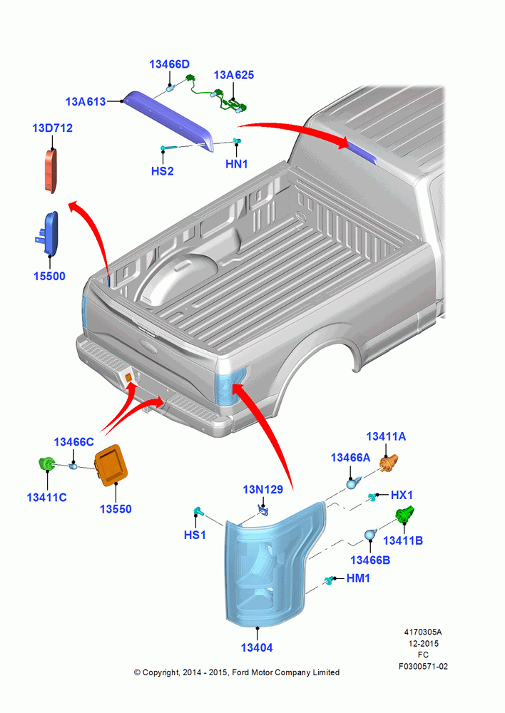 Rear Lamps, Tail lamps - Level 1