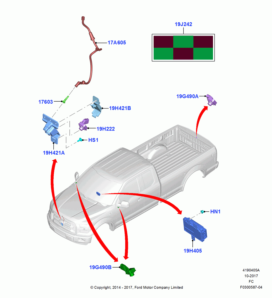 05A - Camera Equipment, Rear View Camera-Fixed, Front/Side/Rear View Camera; 20/OCT/2014-17/JUL/2017